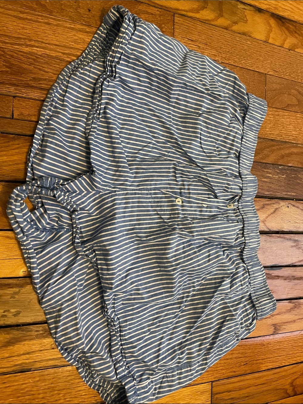 Anthropologie Blue and White Striped Women’s Lounge Shorts